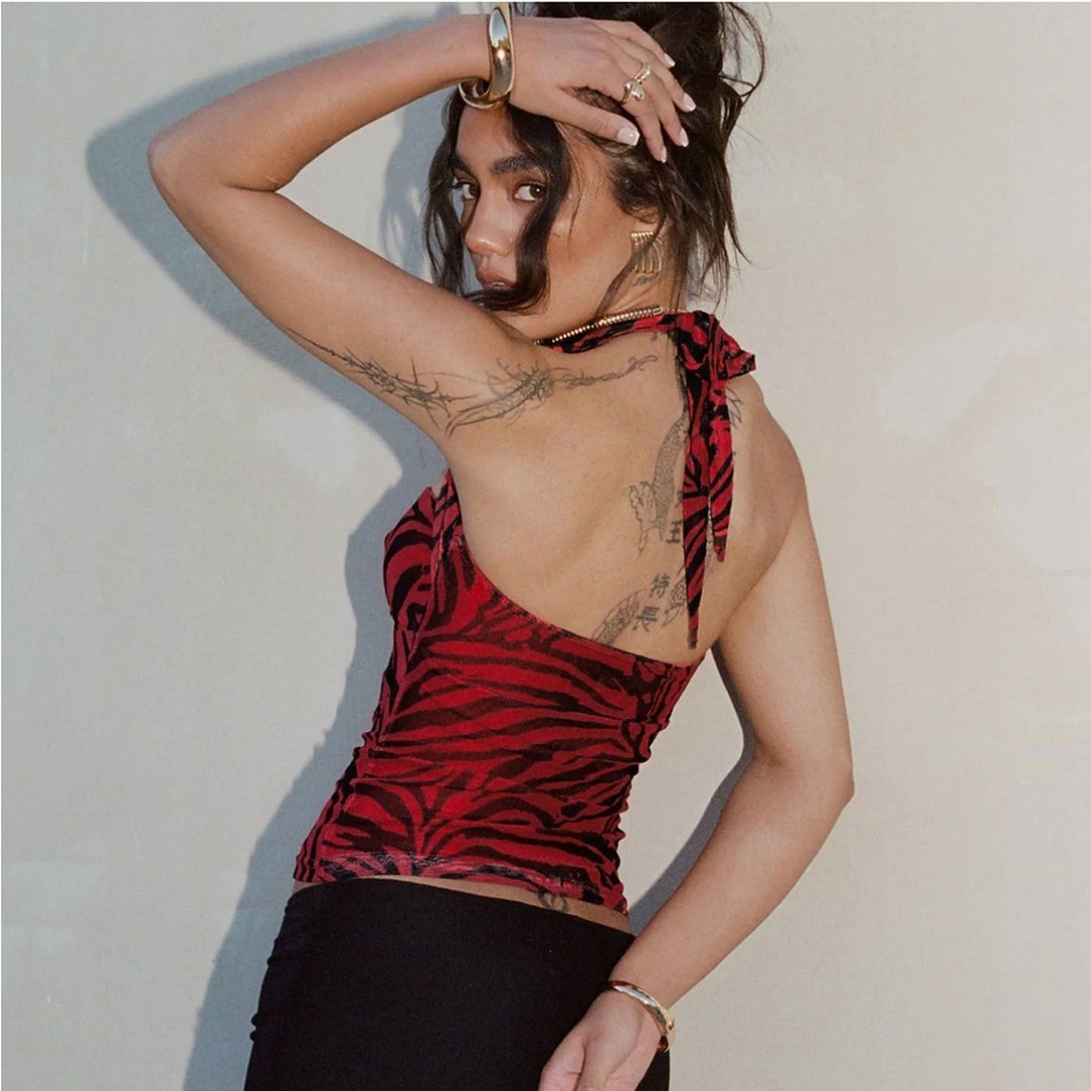 Red and Black halter